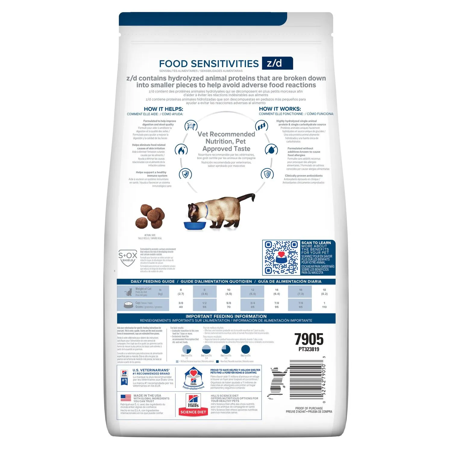 Hill's Prescription Diet Cat z/d Food Sensitivities 3 KG