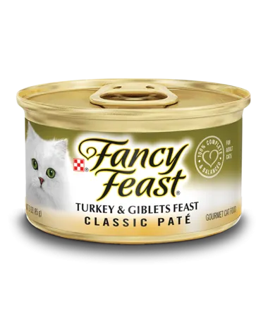 Fancy Feast Classic Paté Turkey & Giblets Gourmet Wet Cat Food 85 gm