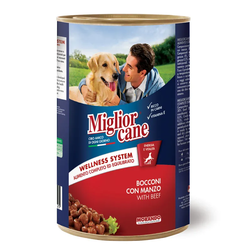 Migliorcane Chunks With Beef 1250 gm