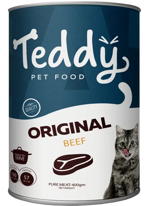 Teddy Original Cat Wet Food Beef 400 gm