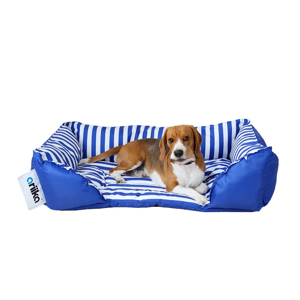 Ariika Mike Pet Bed Blue Stripes -Large