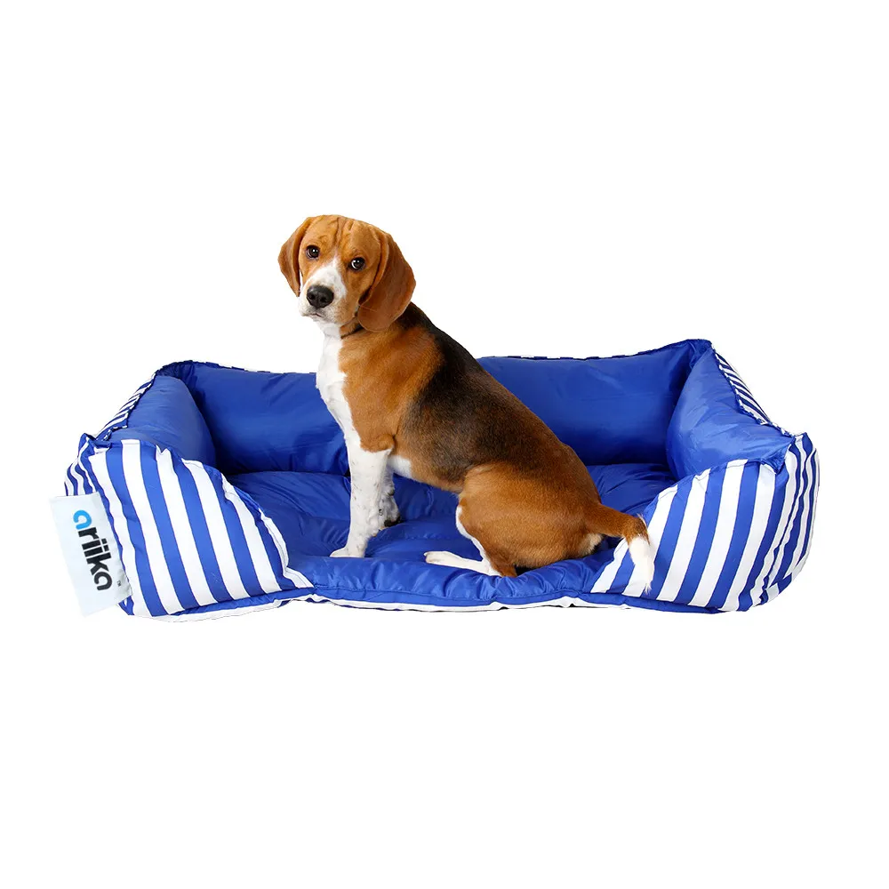 Ariika Mike Pet Bed Blue Stripes -Large