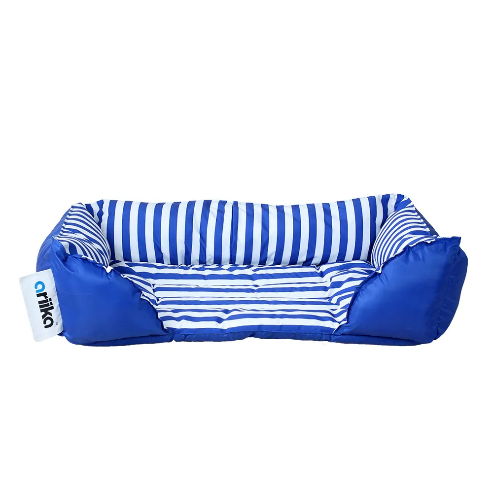 Ariika Mike Pet Bed Blue Stripes -Large