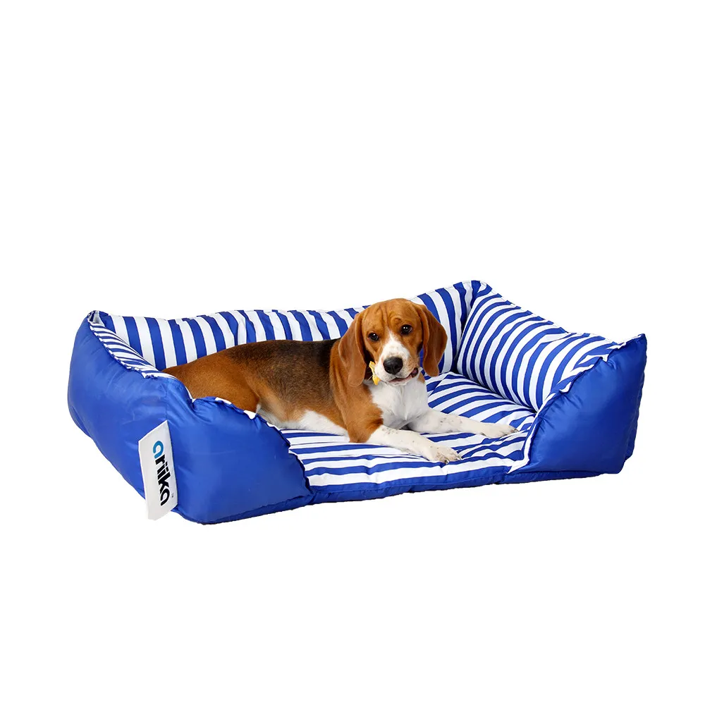 Ariika Mike Pet Bed Blue Stripes -Large