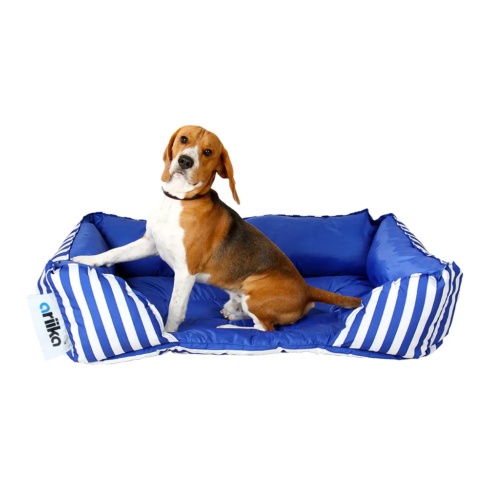 Ariika Mike Pet Bed Blue Stripes -Large