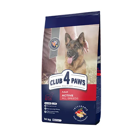 CLUB 4 PAWS for Adult Active All Breeds -  14 KG