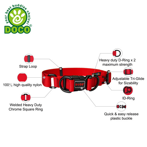 DOCO Double D-Ring Nylon Collar - DCS005